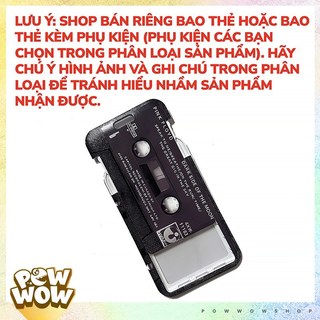 Bao Đựng Thẻ Nhân Viên Nhựa ABS Dạng Trượt Hoạ Tiết Băng Cassette Retro Đen Tím Sundown Theo Phân Loại