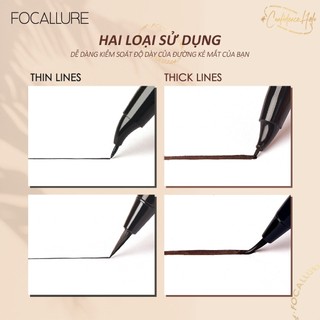 Bút Kẻ Mắt Nước Focallure Lasting Waterproof Liquid Eyeliner FA200 Siêu Mượt Chống Thấm Nước 0.6g