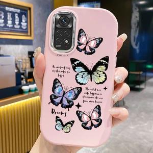 Ốp Lưng Áp dụng cho Xiaomi Redmi Note 11 Note 11s Note 11 Pro Case Bướm Nhỏ Dễ thương