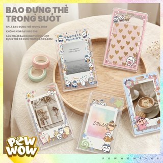Bao Đựng Thẻ Nhân Viên Nhựa Mica Trong Suốt Dạng Trượt Phong Cách Nhân Vật Hoạt Hình Anime Manga Vui Nhộn Funny