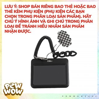 Bao Đựng Thẻ Nhân Viên Nhựa ABS Dọc / Ngang Màu Đen Trơn Black Đơn Giản Tinh Tế Chuông Bell Mây Cloud