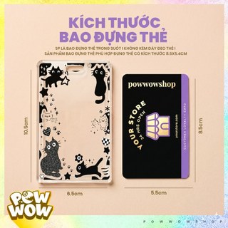 Bao Đựng Thẻ Nhân Viên Nhựa Mica Trong Suốt Dạng Trượt Phong Cách Nhân Vật Hoạt Hình Anime Manga Vui Nhộn Funny