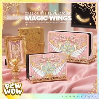 Oled/V1/V2 Case Ốp Máy Hoặc Ốp Dock Dành Cho Nintendo Switch Phong Cách Anime Manga Sakura Magic Wings Hồng Vàng Pastel