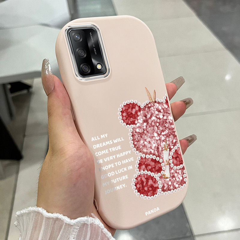 Ốp Lưng Áp dụng cho OPPO A74 A95 F19 F19s Case Gấu Nhỏ Thời trang