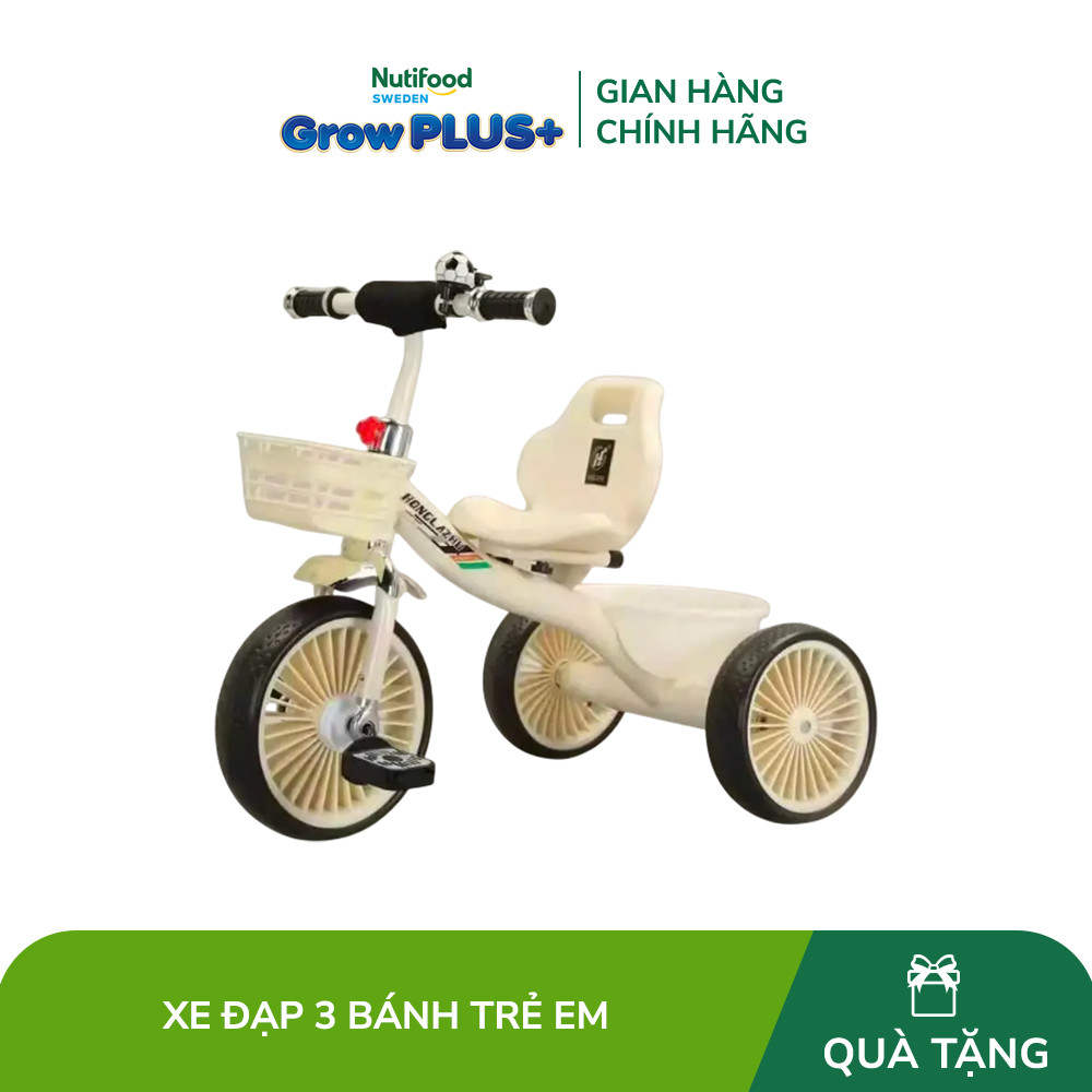 [Quà tặng không bán] Đồ chơi: Xe đạp 3 bánh trẻ em, nhựa +sắt, có 03 bánh+1 chỗ ngồi, chiều cao yên 40cm, model 614