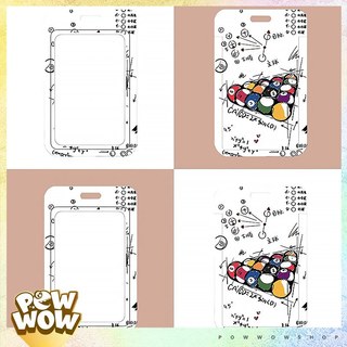 Bao Đựng Thẻ Nhân Viên Nhựa ABS Phong Cách Hoạ Tiết Game Bida Black White Trắng Đen Đơn Giản Tinh Tế