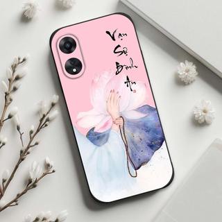 Ốp lưng Oppo A58 / A78 4G / A98 5G In hình thư pháp,tâm an, an nhiên,chú tiểu mềm bảo vệ camera