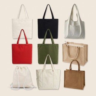 Túi Tote Vải Canvas Trơn Đủ Màu Đủ Cỡ - Túi Vải Bố Mộc Trắng Đen Đỏ Xanh Đựng Đồ Đi Học Đi Làm