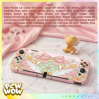 Oled/V1/V2 Case Ốp Máy Hoặc Ốp Dock Dành Cho Nintendo Switch Phong Cách Anime Manga Sakura Magic Wings Hồng Vàng Pastel