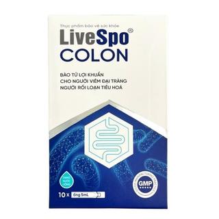 Men vi sinh LiveSpo Colon chứa bào tử lợi khuẩn hộ trợ viêm đại tràng, tiêu chảy, táo bón - Hộp 10 ống x 5ml