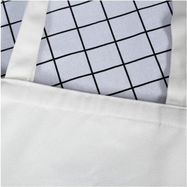 Túi vải tote nữ Canvas trơn Trắng KHÔNG khoá miệng SIZE 35x40 cm a-tota1960004