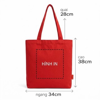 Túi Vải Canvas Trơn Đủ Loại Có Chú Thích Dễ Chọn - Túi Tote Bố Đay Mộc Đi Học Đi Làm Tự In Thêu