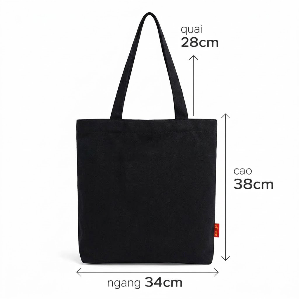 Túi Vải Canvas Trơn Giá Xưởng Đủ Size - Túi Tote Bố Mộc Đi Học Đi Làm Đi Chợ Bền Đẹp Tự In