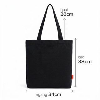 Túi Vải Canvas Trơn Đủ Loại Có Chú Thích Dễ Chọn - Túi Tote Bố Đay Mộc Đi Học Đi Làm Tự In Thêu