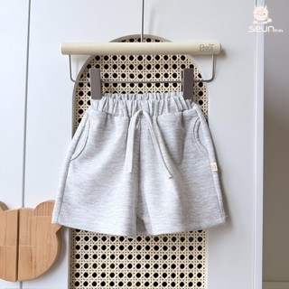 | SEUNKIDS | Quần đùi thun dẻo bé trai bé gái form rộng phong cách Hàn Quốc 8-35kg quần short quần cộc quần ngắn