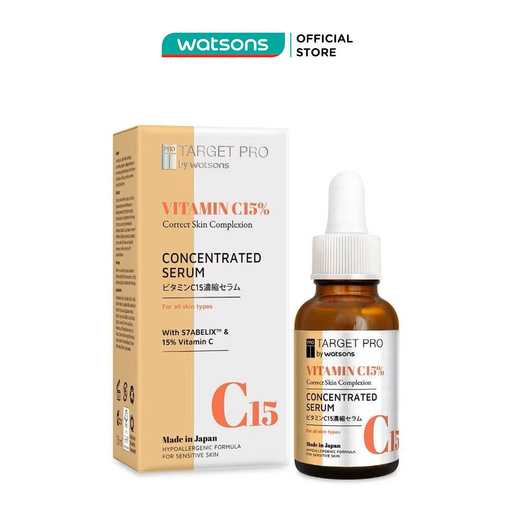 Tinh Chất Target Pro By Watsons Vitamin C15% Concentrated Serum 30ml