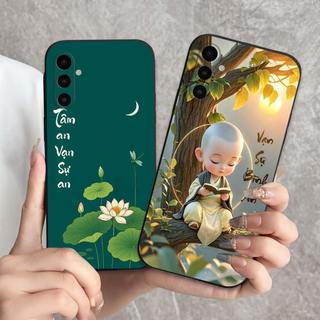 Ốp lưng Samsung Galaxy A05 / A05s In hình thư pháp,tâm an, an nhiên,chú tiểu mềm bảo vệ camera