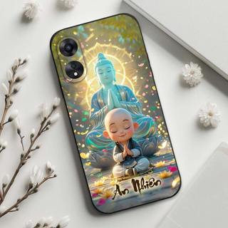 Ốp lưng Oppo A58 / A78 4G / A98 5G In hình thư pháp,tâm an, an nhiên,chú tiểu mềm bảo vệ camera