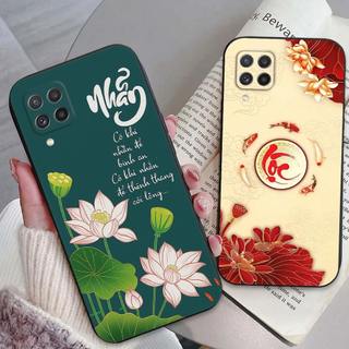 Ốp lưng Samsung A22 4G / A22 5G In hình thư pháp,tâm an, an nhiên,chú tiểu mềm bảo vệ camera