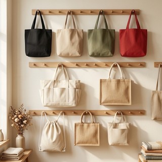 Túi Tote Vải Canvas Trơn Đủ Màu Đủ Cỡ - Túi Vải Bố Mộc Trắng Đen Đỏ Xanh Đựng Đồ Đi Học Đi Làm
