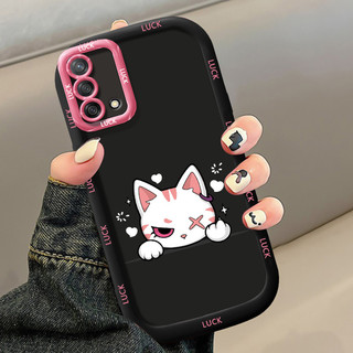 Ốp Lưng OPPO A74 A95 F19 F19s Reno 6 Lite Case Silicon Mèo Nhỏ Đáng yêu