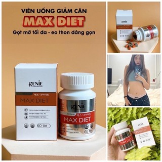 Viên Uống Giảm Cân Cao Cấp MAX DIET GENIE Hàn Quốc, Dành Cho Cơ Địa Nhờn Thuốốc