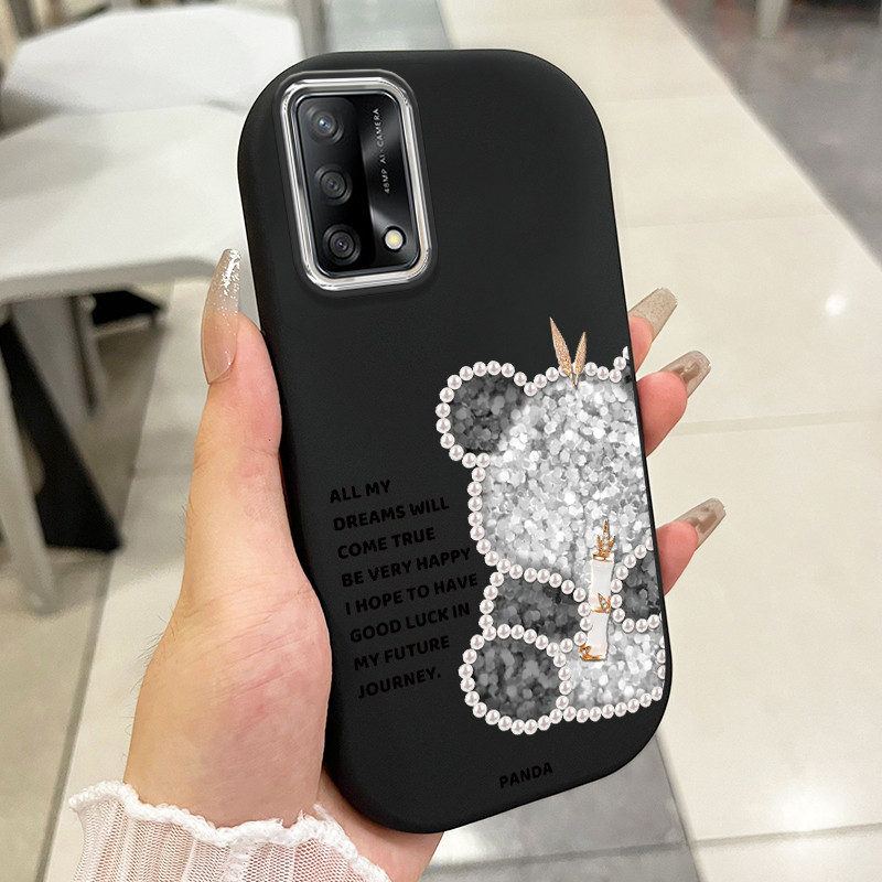 Ốp Lưng Áp dụng cho OPPO A74 A95 F19 F19s Case Gấu Nhỏ Thời trang