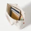 Túi tote canvas thư pháp An Nhiên Thịnh suy như hạt sương rơi quà tặng an yên thiền a-tota0224