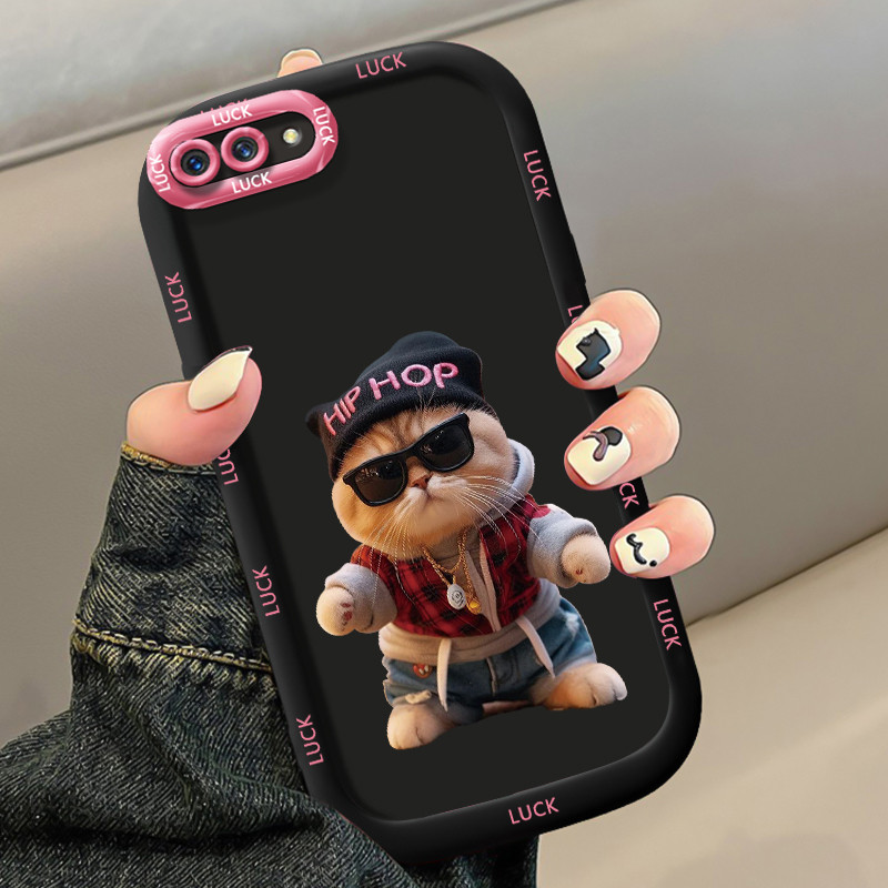 Ốp Lưng OPPO A5 A3s A12E Realme C1 Case Silicon Mèo Siêu Đáng yêu