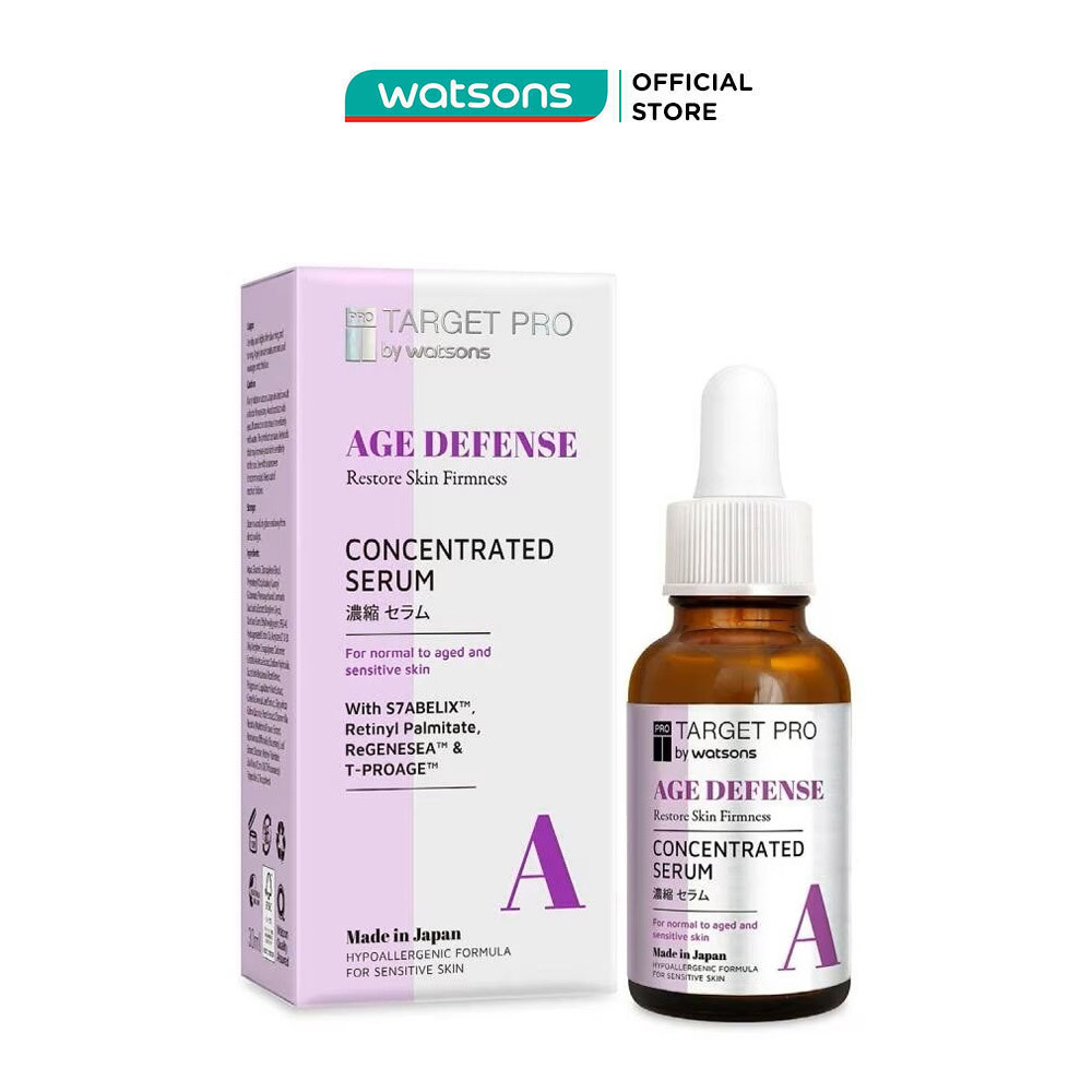 Tinh Chất Ngăn Ngừa Lão Hóa Target Pro By Watsons Age Defense Concentrated Serum 30ml