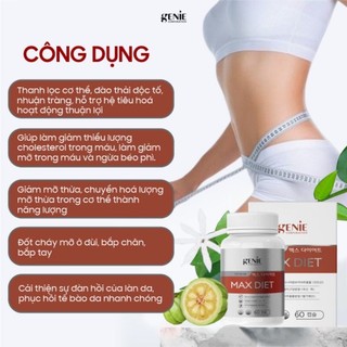 Viên Uống Giảm Cân Cao Cấp MAX DIET GENIE Hàn Quốc, Dành Cho Cơ Địa Nhờn Thuốốc