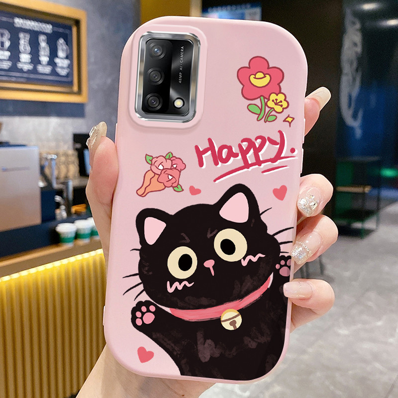 Ốp Lưng Áp dụng cho OPPO A74 A95 F19 F19s Case Vỏ mềm Đáng yêu Mèo