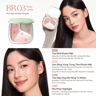 Bảng Tạo Khối Focallure Gradient Kèm Bắt Sáng 4 Ô Đa Năng Tiện Lợi 15.5g Nhập Khẩu Chính Hãng