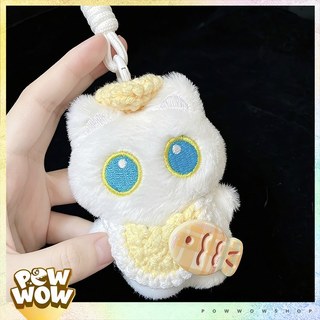 Móc Khoá Vải Bông Phong Cách Nhân Vật Hoạt Hình Black White Cat Fish Mèo Cá Đen Trắng Đáng Yêu Cute