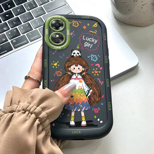 Ốp Lưng OPPO A17 A17K Silicon Case Cô gái Hoạt hình