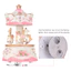Hộp Nhạc Carousel Ngựa Kỳ Lân Đổi Màu Đèn LED Xoay Dạ Quang Món Quà Tốt Nhất Giai Điệu-Castle Trên Bầu Trời
