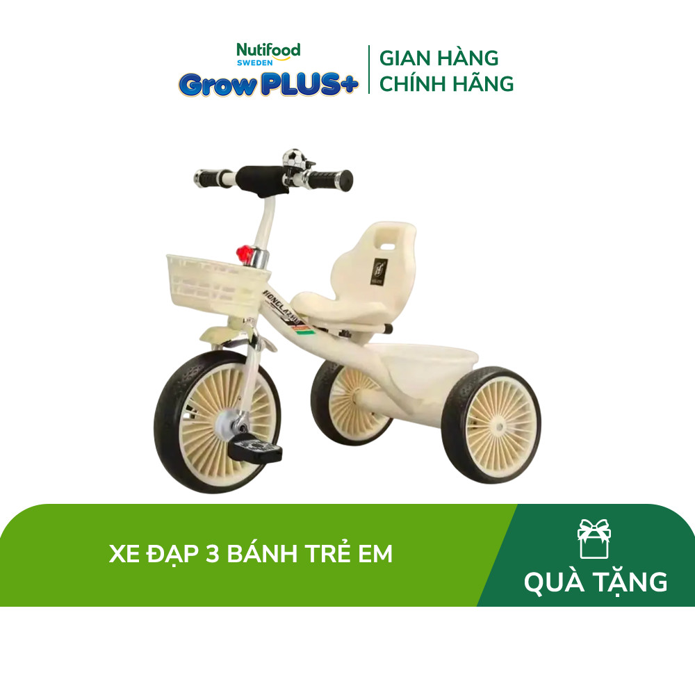 [Quà tặng không bán] Đồ chơi: Xe đạp 3 bánh trẻ em, nhựa +sắt, có 03 bánh+1 chỗ ngồi, chiều cao yên 40cm, model 614