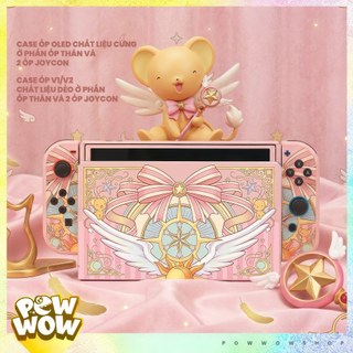 Oled/V1/V2 Case Ốp Máy Hoặc Ốp Dock Dành Cho Nintendo Switch Phong Cách Anime Manga Sakura Magic Wings Hồng Vàng Pastel
