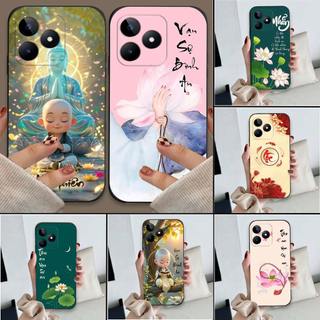 Ốp lưng Realme C53 / C51 In hình thư pháp,tâm an, an nhiên,chú tiểu mềm bảo vệ camera