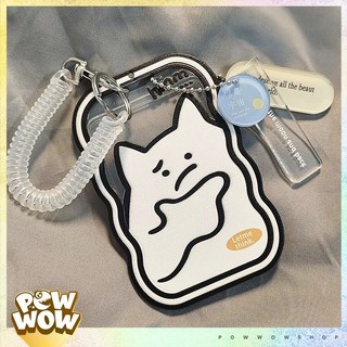 Bao Đựng Thẻ Nhân Viên Viền Nhựa Dẻo Mặt Kính Mica Phong Cách Nhân Vật Hoạt Hình Mèo Cat Emotion Biểu Cảm Thú Vị