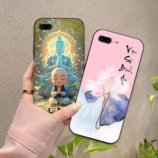 Ốp lưng iPhone 6 6s 7 7p 8 8p Plus In hình thư pháp,tâm an, an nhiên,chú tiểu mềm bảo vệ camera