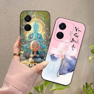 Ốp lưng Vivo T1 5G / T1 Pro / S15E In hình thư pháp,tâm an, an nhiên,chú tiểu mềm bảo vệ camera