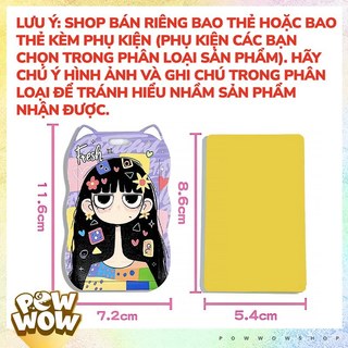 Bao Đựng Thẻ Nhân Viên Nhựa ABS Dạng Trượt Tai Mèo Phong Cách Hoạ Tiết Cô Gái Girl Cartoon Pastel Cute