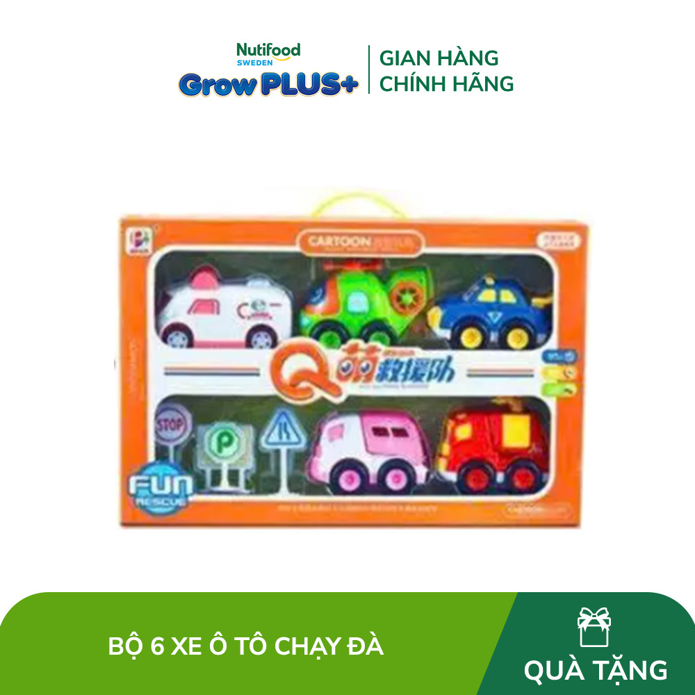 [Quà tặng không bán] Đồ chơi trẻ em bằng nhựa:bộ xe ô tô chạy đà(6 xe)