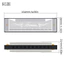 IRIN 10 lỗ Harmonica Key of C Quà tặng âm nhạc 20 tông có hộp đựng cho học sinh mới bắt đầu