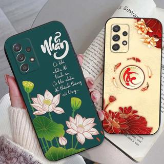 Ốp lưng Samsung A32 / A52 / A72 In hình thư pháp,tâm an, an nhiên,chú tiểu mềm bảo vệ camera