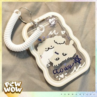 Bao Đựng Thẻ Nhân Viên Viền Nhựa Dẻo Mặt Kính Mica Phong Cách Nhân Vật Hoạt Hình Hình Chó Puppy Đáng Yêu Cute
