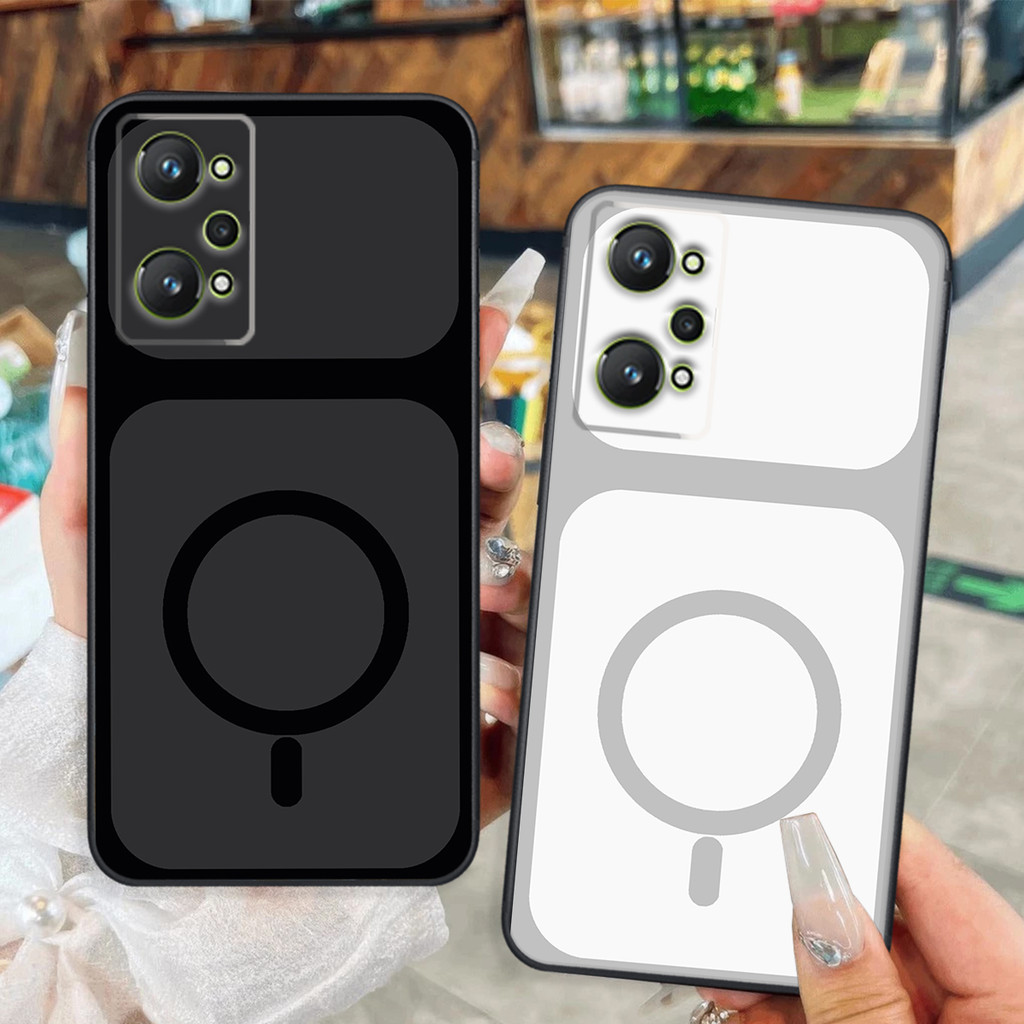 Ốp lưng Realme GT Neo 2 màu basic in hình tròn bắt mắt đẹp,bền,