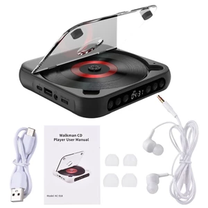 CD Player Di Động BT Music Runner Có Vỏ Chống Bụi A-B Lặp Lại Hẹn Giờ Điều Khiển Từ Xa Chức Năng Phát Lại Bên Ngoài Máy Tính Để Bàn Tại Nhà