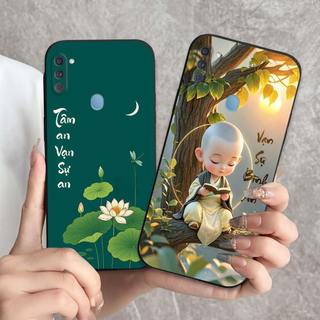 Ốp lưng Samsung A11 / M11 In hình thư pháp,tâm an, an nhiên,chú tiểu mềm bảo vệ camera